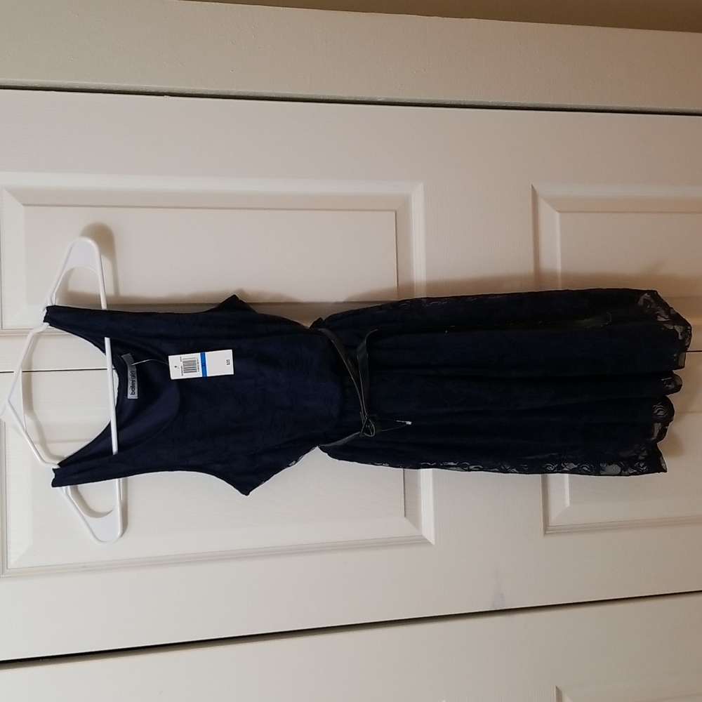 Lacy navy blue dress